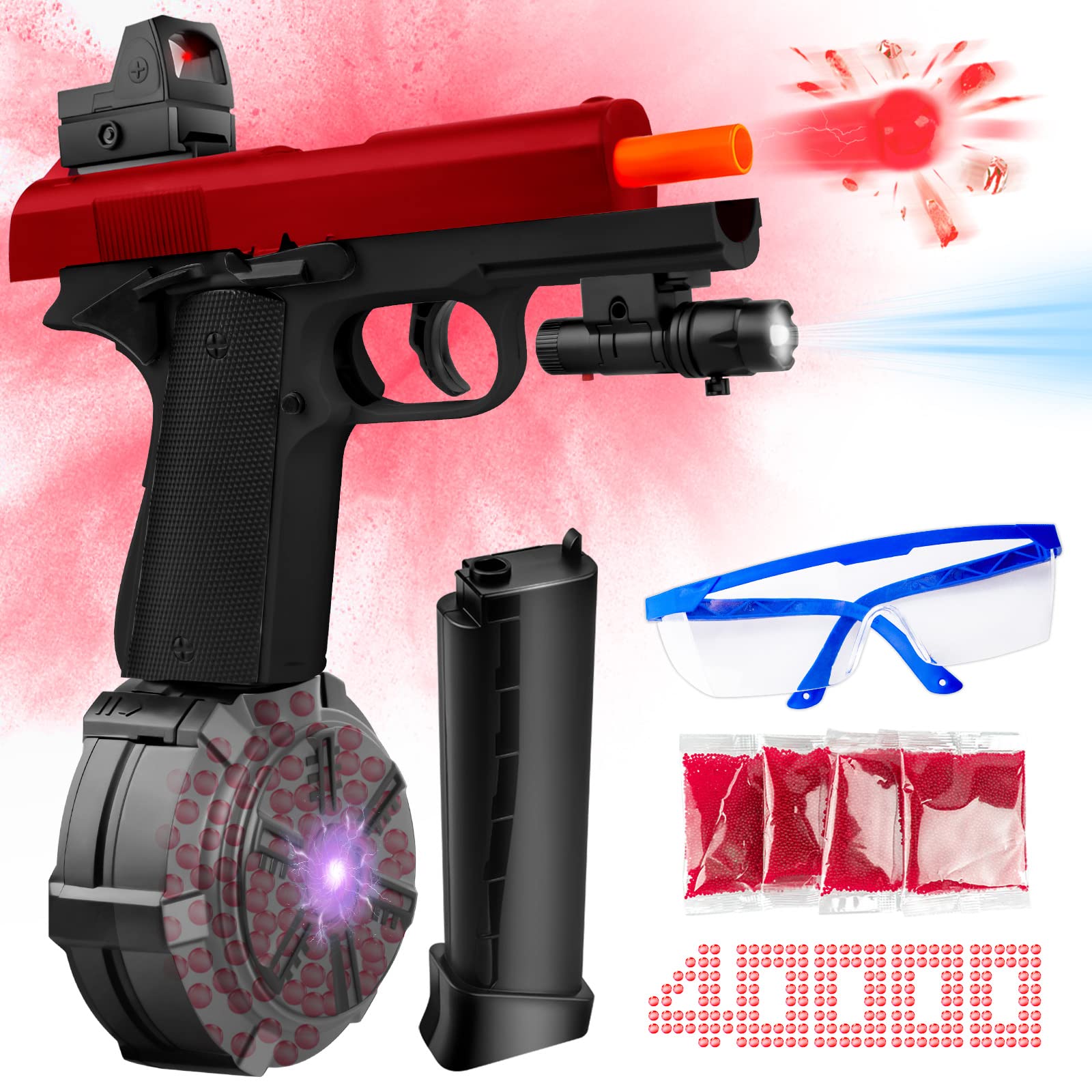Amazon.com: Gel Splatter Cool Ball Blaster Pistol JM-X2 with Drum